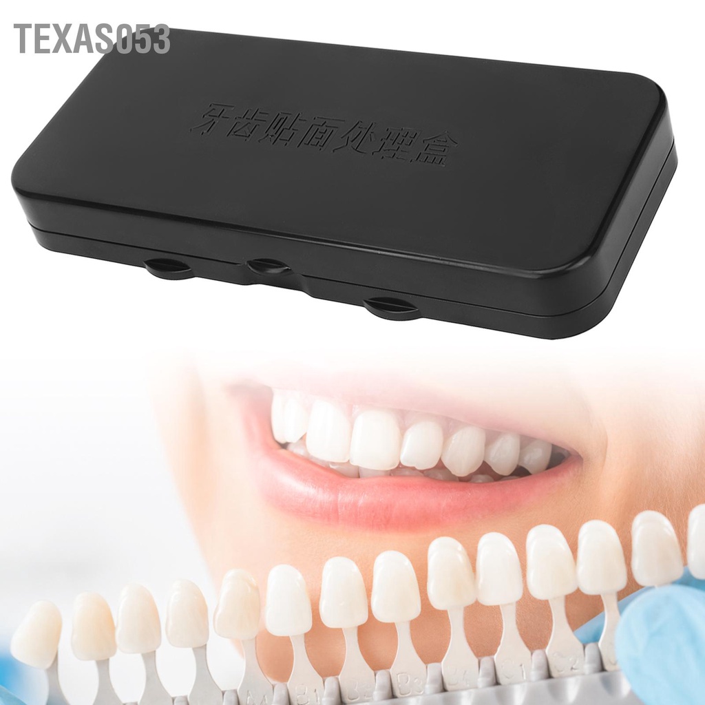 Texas053 Miếng dán tiền xử lý veneer nha khoa Hộp răng Veneer sứ lưu trữ giả để sắp xếp vệ sinh