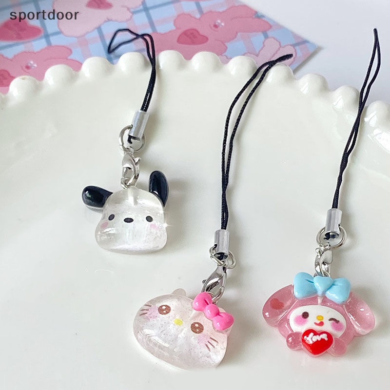 [sportoutdoor] Ốp Điện Thoại Hình Búp Bê Cinnamoroll / Melody / My Melody / Sanrio Kuromi Có Dây Đeo Đáng Yêu Làm Quà Tặng Cho Nữ Sinh