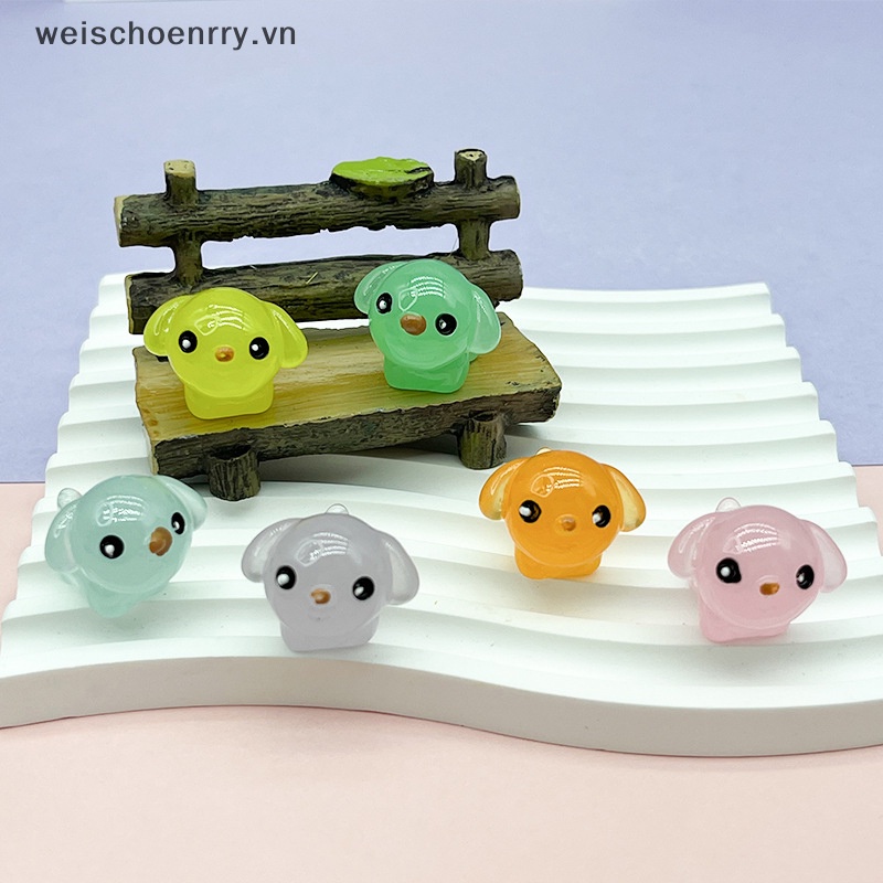 Set 2 Chú Chó Hoạt Hình Bằng Nhựa Phát Quang Trang Trí Xe Hơi