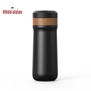 Bình pha cà phê di động 2 trong 1 Máy pha cà phê ép kiểu Pháp Máy pha cà phê bằng thép không gỉ Cách nhiệt Cốc du lịch 8H có bộ lọc