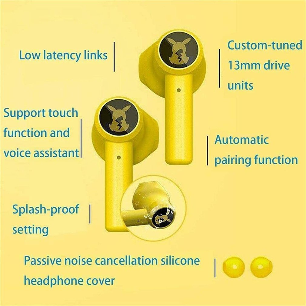 Takara-Tomy 2021 Wireless In-Ear Headphones Touch Control Pokeball Design Charging Compartment 5.0 [Q/11]