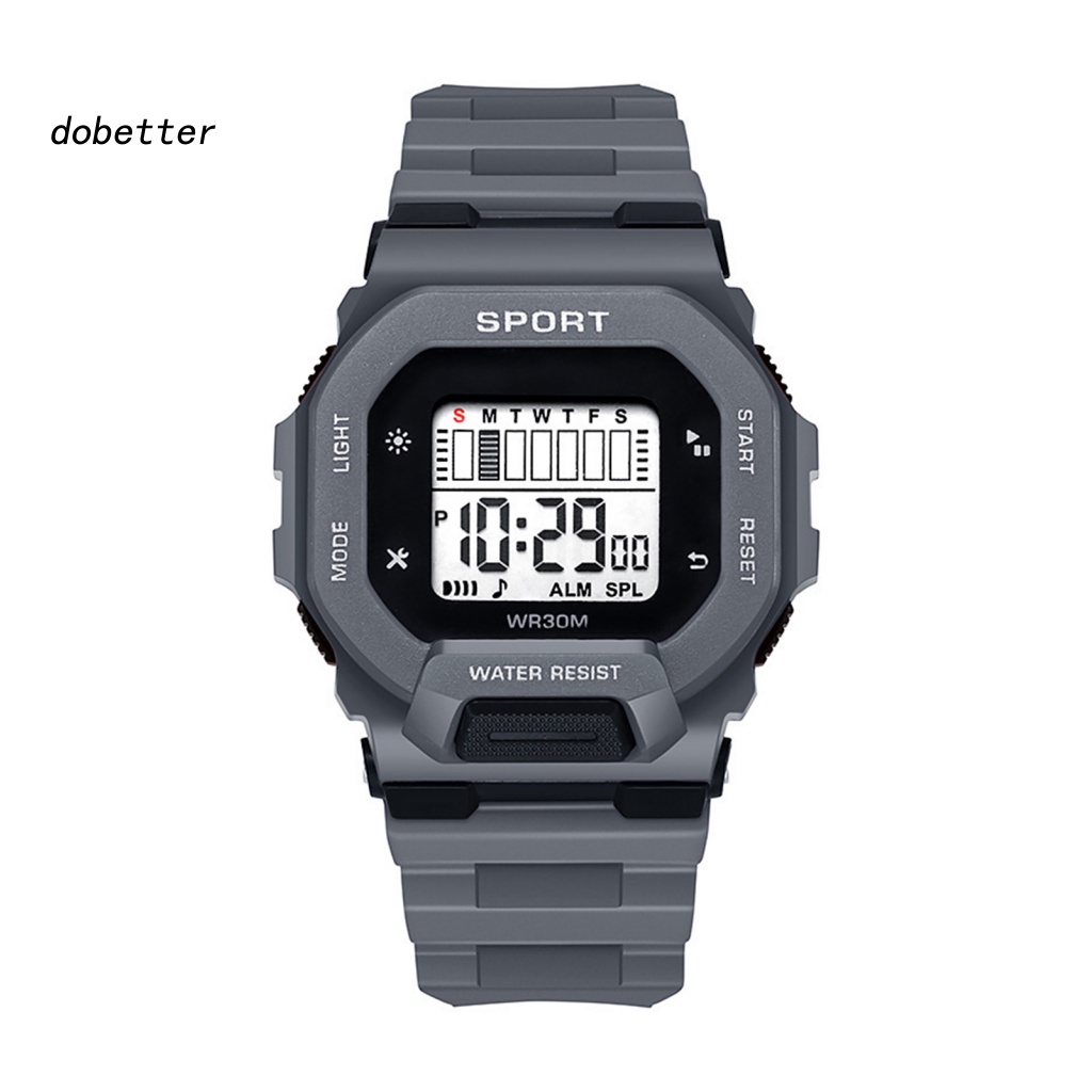 &lt; Dobetter &gt; Đồng Hồ Đeo Tay Kỹ Thuật Số LED Màn Hình Lớn Thoải Mái Chống Thấm Nước Đa Năng Có Thể Điều Chỉnh Mặ