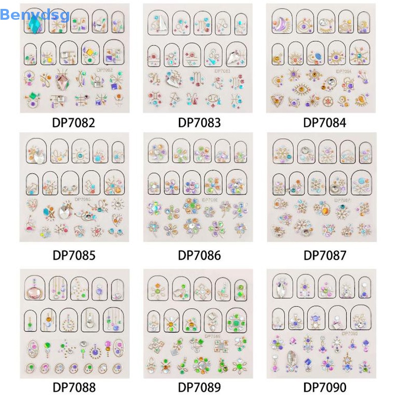 Hộp Phụ Kiện Đá 3D Đính Trang Trí Móng Tay Nghệ Thuật