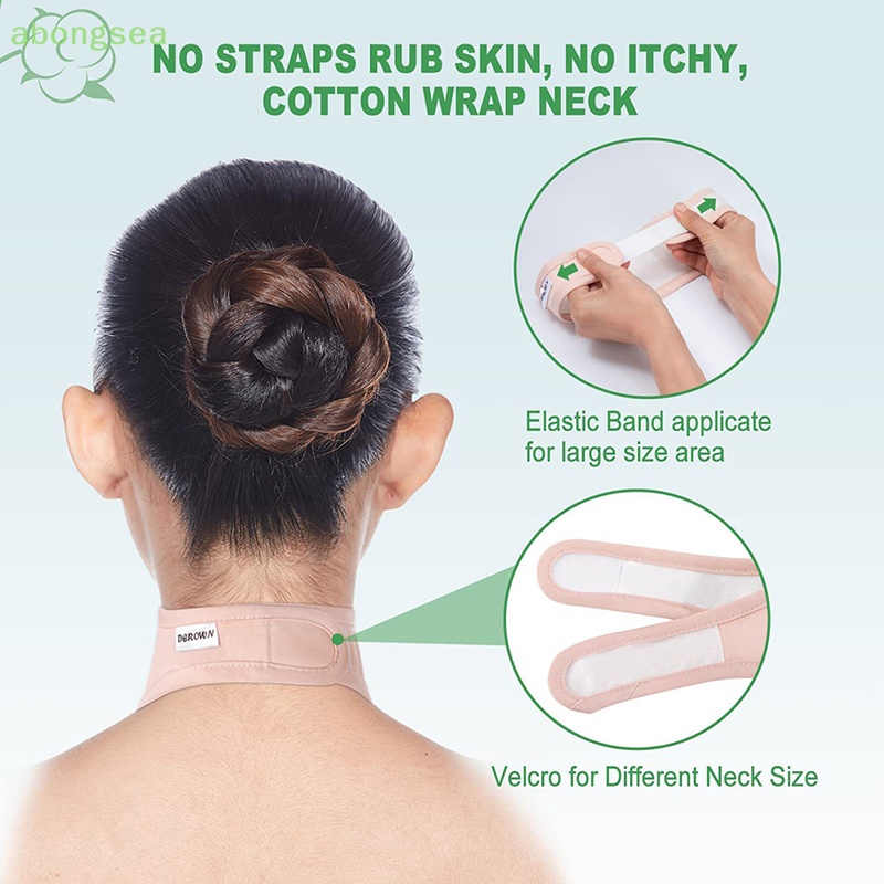 Abongsea Khăn Quấn Cổ Màu Trơn Có Thể Tái Sử Dụng