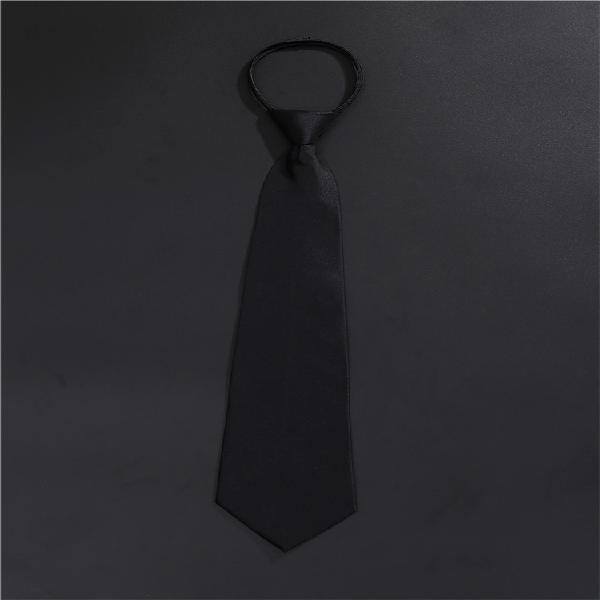 Cà Vạt Màu Đen / Đỏ / Xanh Đơn Sắc Có Khóa Kéo Chuyên Nghiệp Cho Nam Và Nữ
