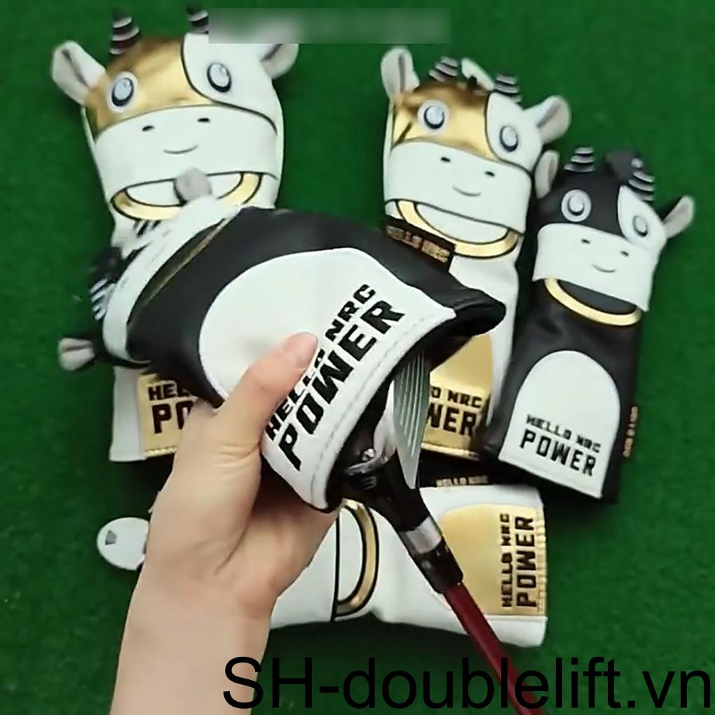 Vỏ Bọc Đầu Gậy Đánh Golf Bằng Vải Bông Dày Dặn Chống Nước Chống Nắng Xoay Được