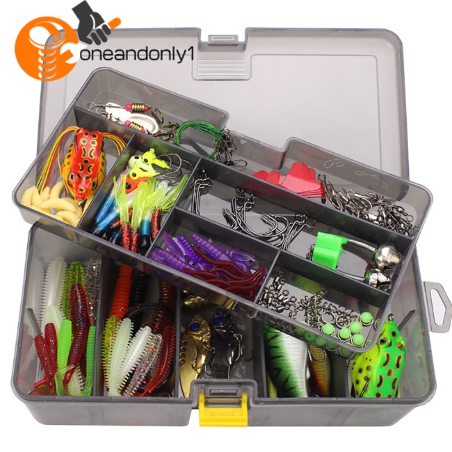 Hộp 168 Mồi Giả Câu Cá Trong Suốt Phù Hợp Cho Người Mới Bắt Đầu