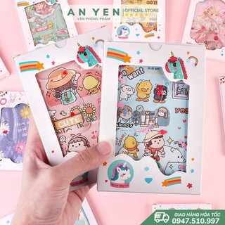 Sổ tay bìa nước trang trí hạt hình kute đáng yêu , Sổ tay có bìa nhũ nước kim tuyến nhiều hình dễ thương