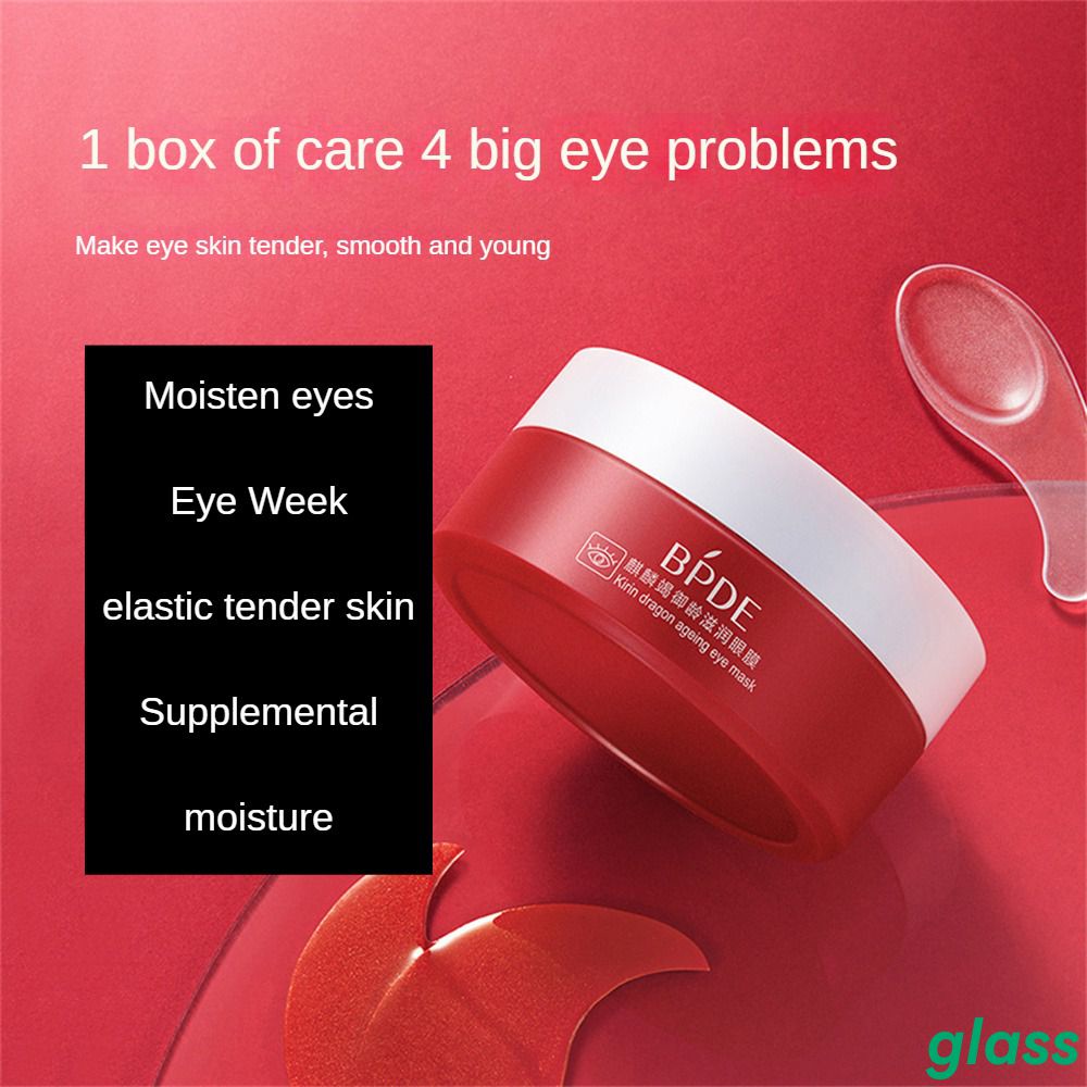 60pcs Plantronics Kirin Kiệt Sức Tuổi Mặt Nạ Mắt Mặt Nạ Mắt Axit Loại Bỏ Quầng Thâm Mắt Collagen Miếng Dán Mắt Chăm Sóc Mặt Hàn Quốc