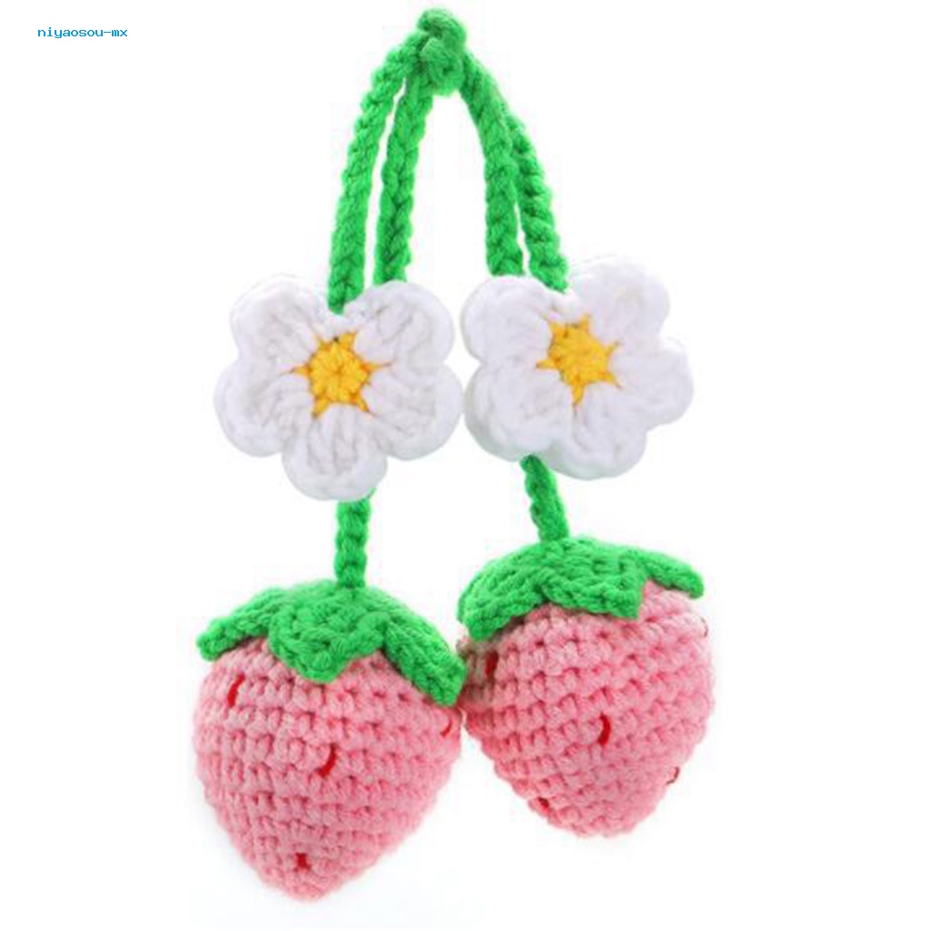 Bộ 2 Dây Treo Trang Trí Nội Thất Xe Hơi Hình Quả Dâu Tây Dễ Thương