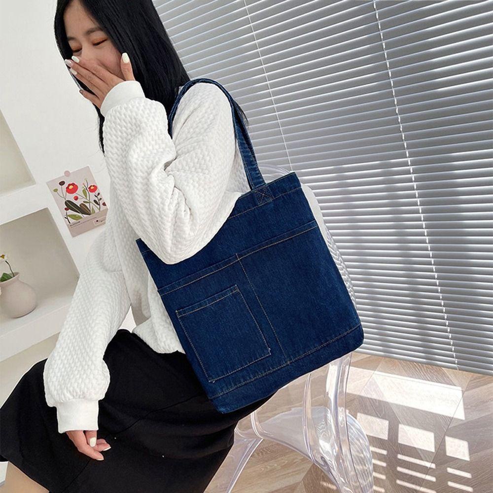 Somedayzl Ins Túi Xách Đeo Vai Đựng Đồ Trang Điểm In Chữ Phong Cách Cổ Điển Sức Chứa Lớn Cho Nữ Sinh / Thanh Thiếu Niên