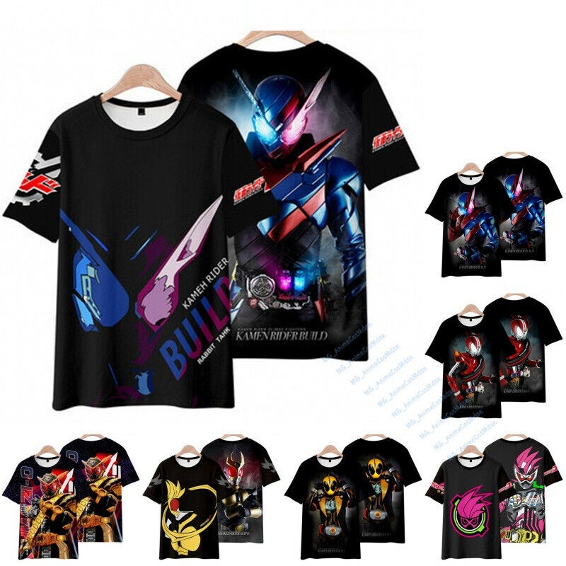 Áo Thun Ngắn Tay In Hình Kamen Rider Cá Tính