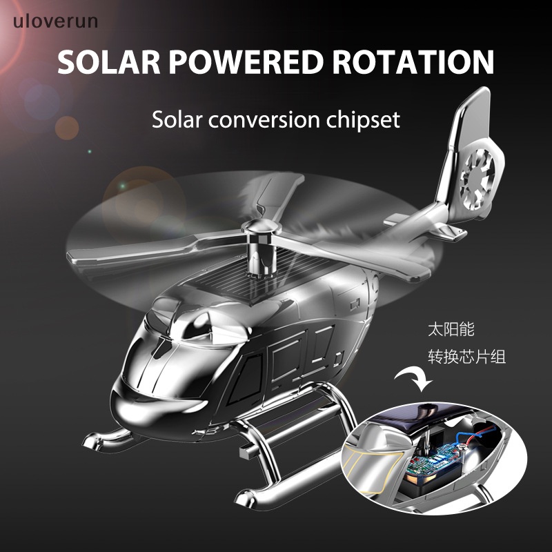 Máy Khuếch Tán Tinh Dầu Mini Hình Trực Thăng Xoay Sử Dụng Năng Lượng Mặt Trời Trang Trí Xe Hơi