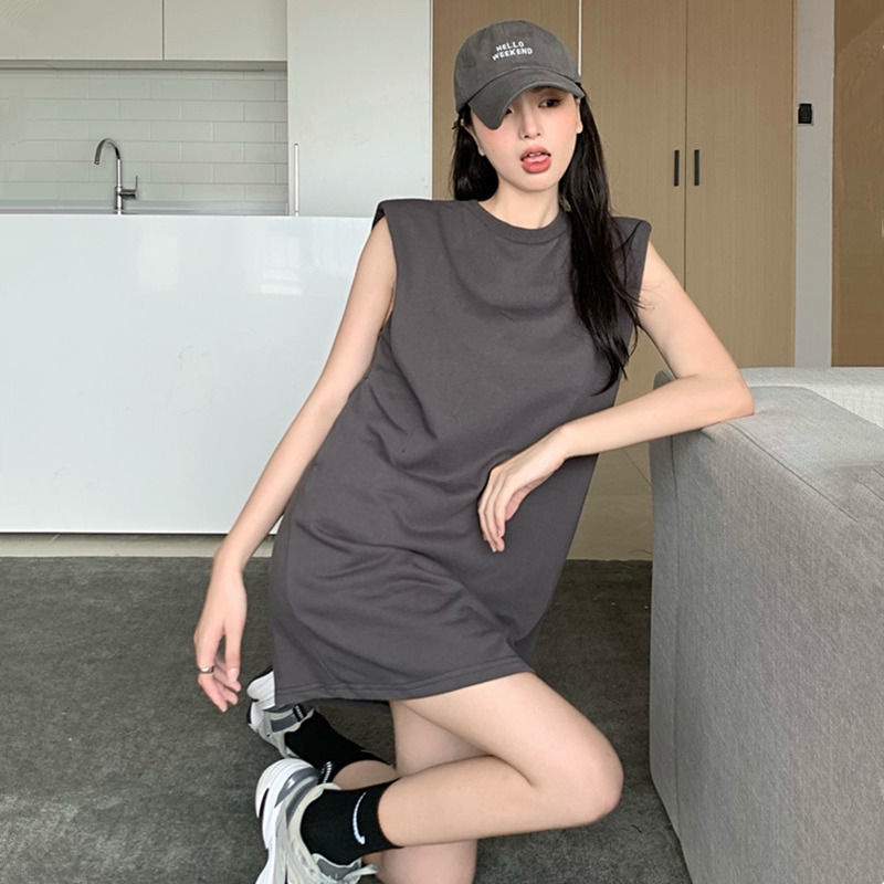 Đầm Dáng Rộng Plus Size Phong Cách Hàn Quốc Thời Trang Mùa Hè Cho Nữ