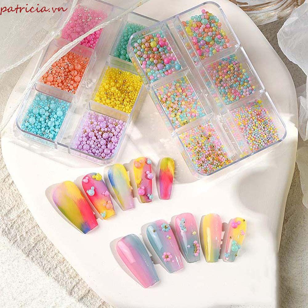 Hạt Bong Bóng Tròn Nhiều Màu Trang Trí Móng Tay DIY
