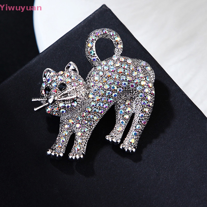 Trâm Cài Áo Hình Mèo Đính Đá Thời Trang Mới