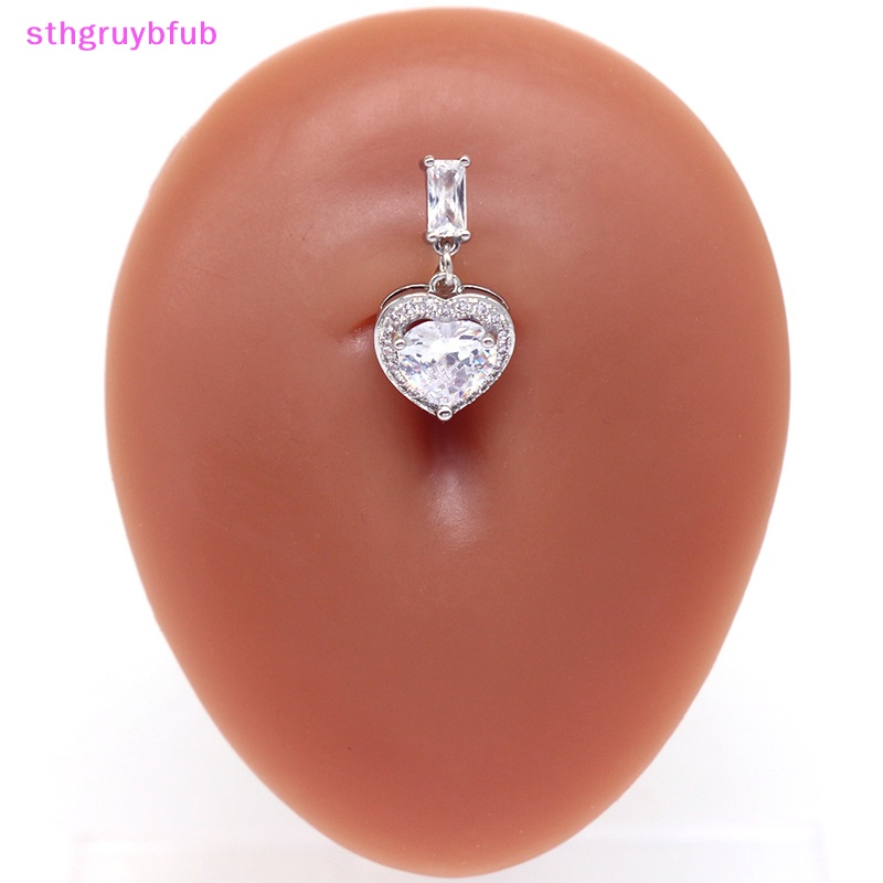 Khuyên RốN HìNh Nơ / TráI Tim ĐíNh Đá BằNg ThéP Không Gỉ