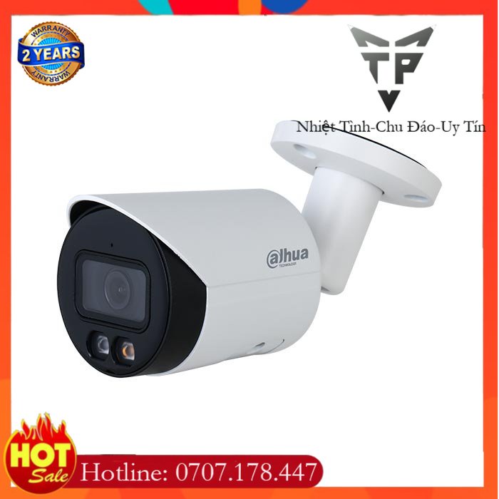 Camera IP 4.0MP Full Color Dahua DH-IPC-HFW2449S-S-IL Tích Hợp Mic Thu Âm, có Màu Ban Đêm -Cam Kết Hàng Chính Hãng