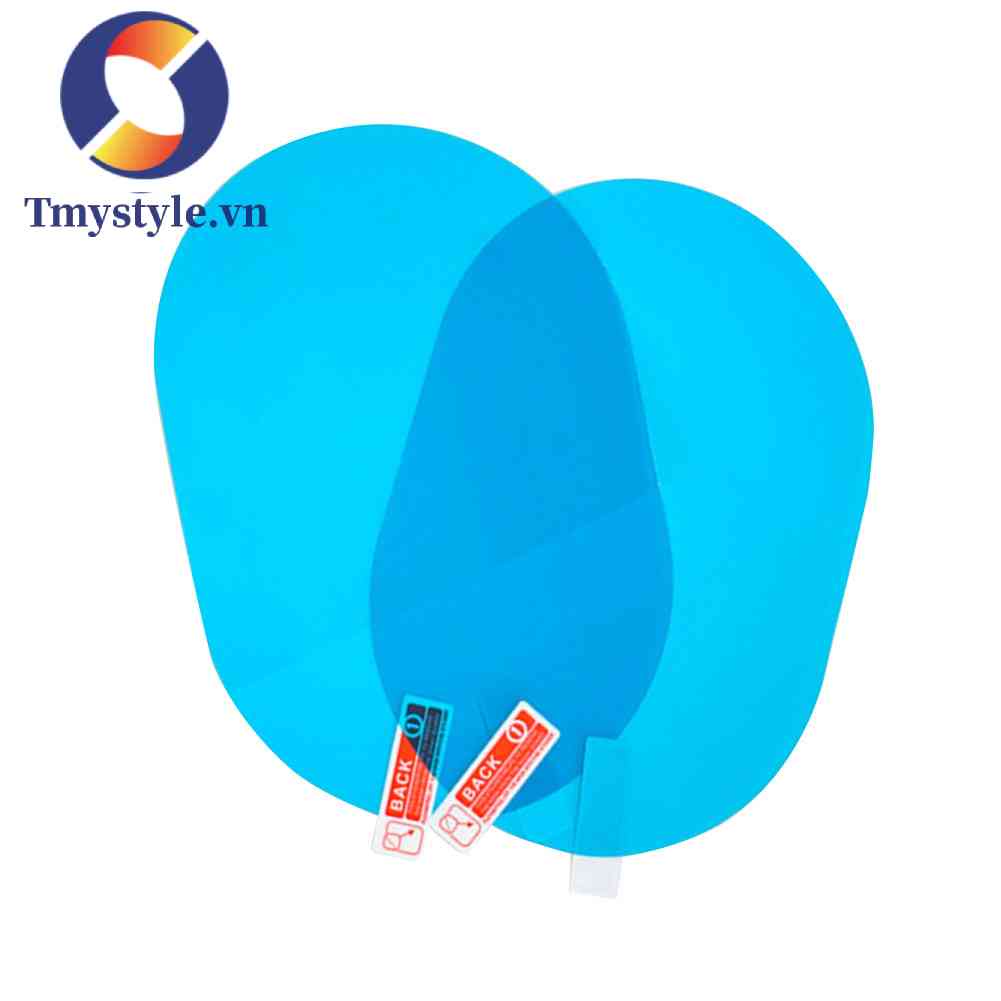 Bộ 2 Miếng Phim Oval Dán Bảo Vệ Kính Chiếu Hậu Xe Hơi Chống Sương Mù Không Thấ