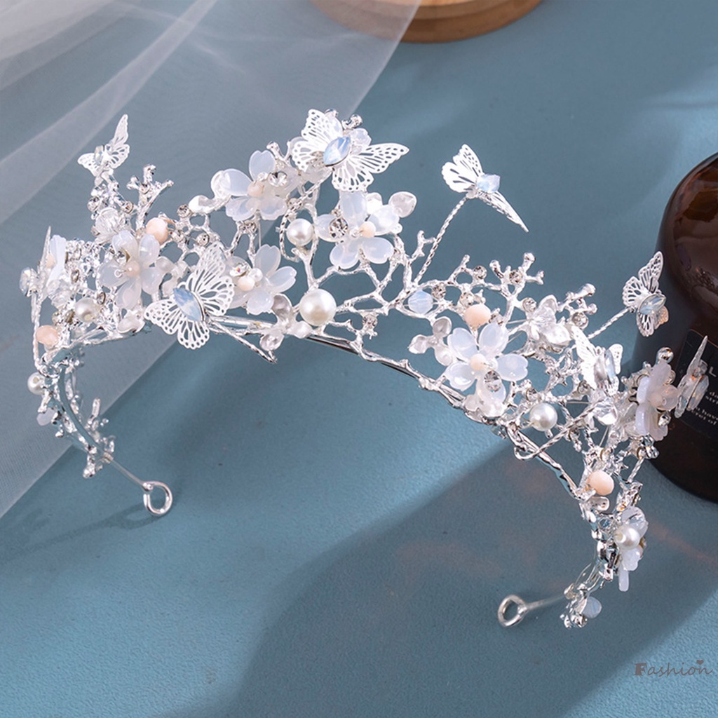 Vương Miện Cài Tóc Đính Đá Lấp Lánh Toàn Diện Có Thể Điều Chỉnh