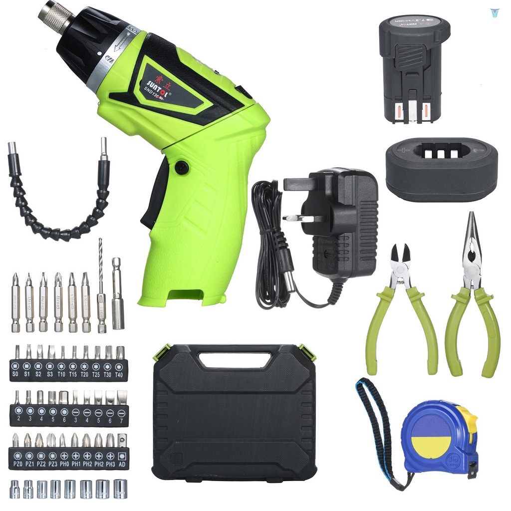 Tua Vít Điện Không Dây Sạc Được 6.0N.m 1500mAh Li-ion Với 40 Kẹp Và 7 Mô Men Xoắn Cài Đặt 2 Vị Trí Có Đèn LED