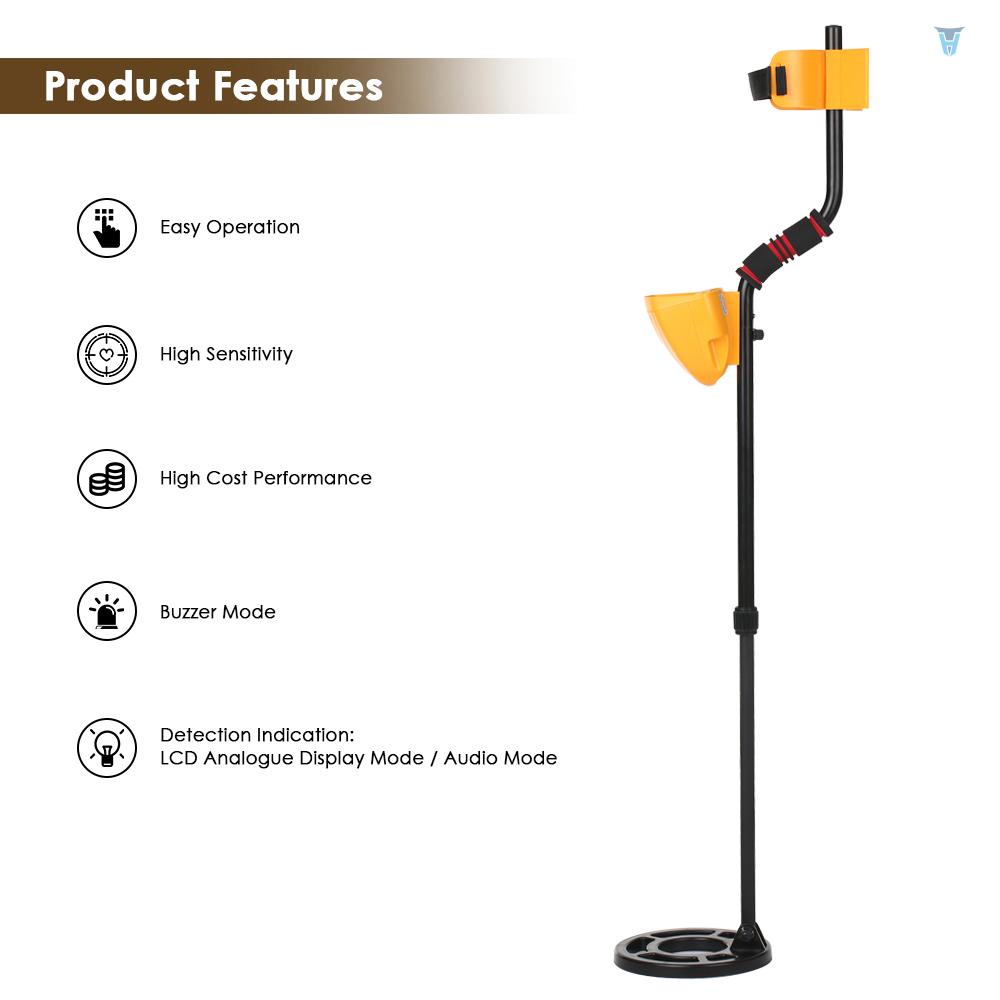 Máy Dò Kim Loại Chuyên Nghiệp Độ Nhạy Cao Với Màn Hình LCD Chống Thấm Nước