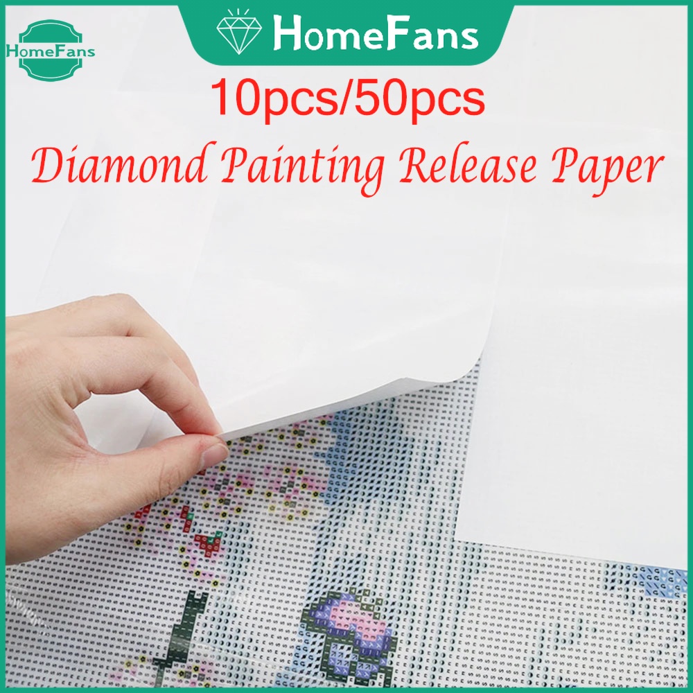 Bộ 10 / 50 Miếng Giấy Dán Tranh Đính Đá DIY Chống Bẩn Tiện Lợi