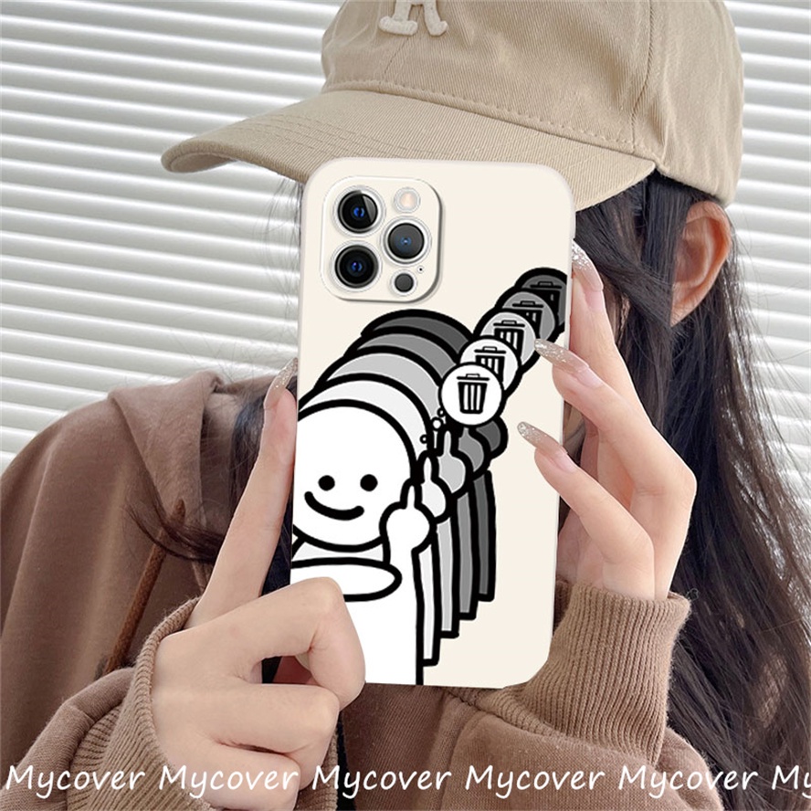 Ốp Điện Thoại Silicon Họa Tiết Hoạt Hình Vui Nhộn Cho iPhone 11 13 12 14 Pro Max X XR Xs Max 6 7 8 Plus