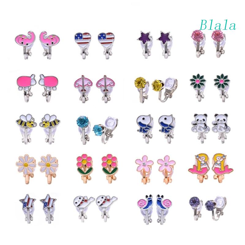 Bộ 20 Đôi Bông Tai Kẹp Hình Động Vật Không Đau Dễ Thương Cho Nữ