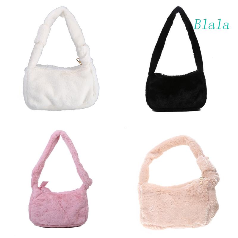 Túi Xách Lông Nhung Mềm Màu Trơn Thời Trang Cho Nữ