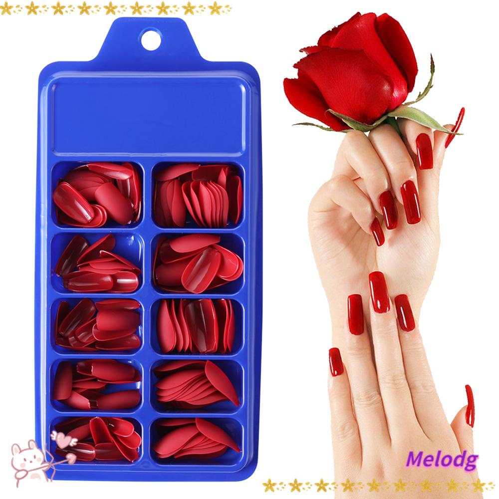 Hộp 120 Móng Tay Giả Mờ Có Thể Tháo Rời Ốp