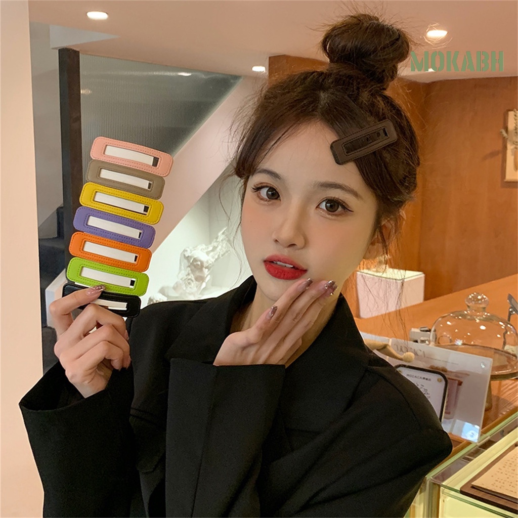 Bộ 5 Kẹp Tóc Màu Sắc Kẹo Ngọt Chống Trầy Xước Bằng Thép Không Gỉ