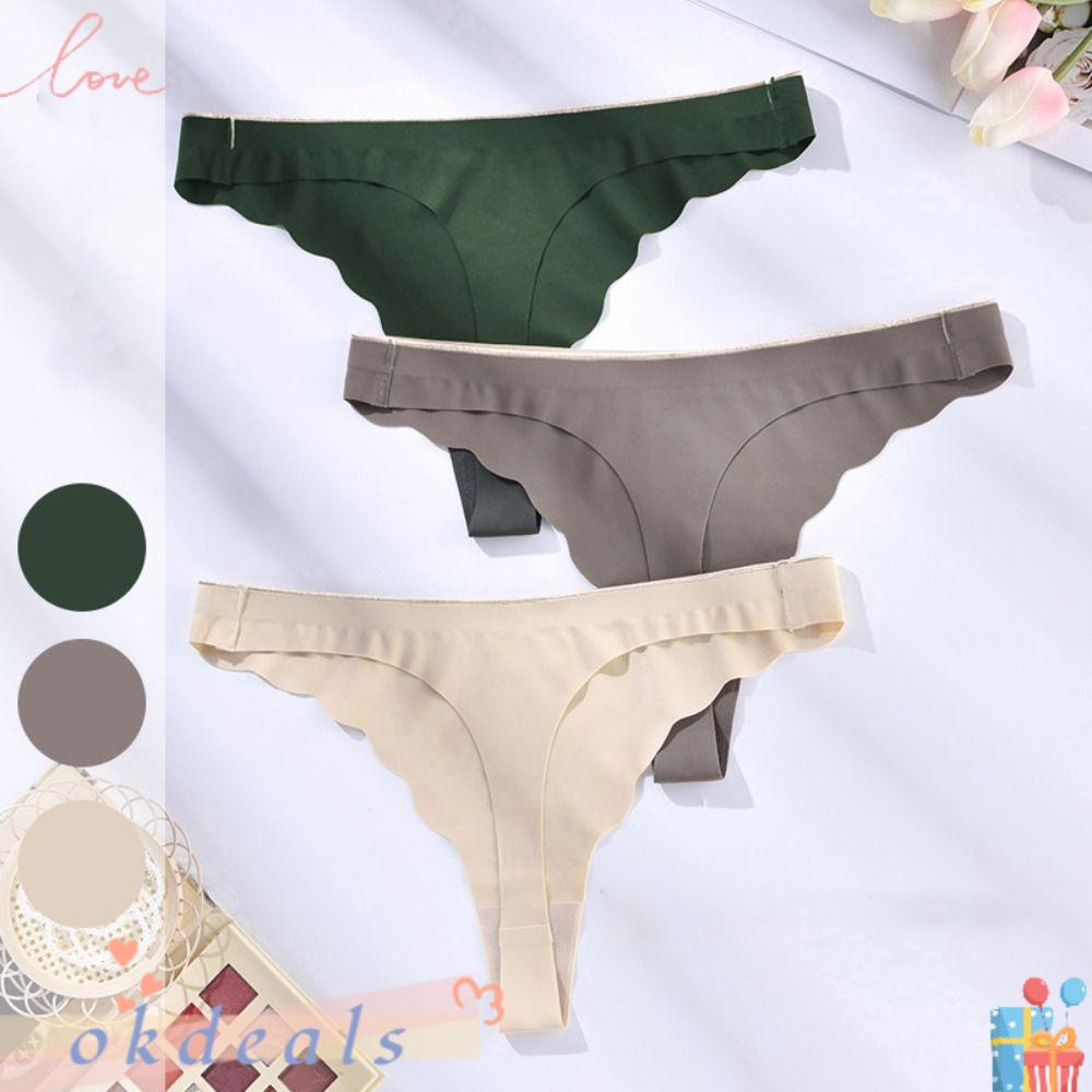 Bộ 2 Quần Lót Lụa Lạnh Lưng Thấp Cho Nữ