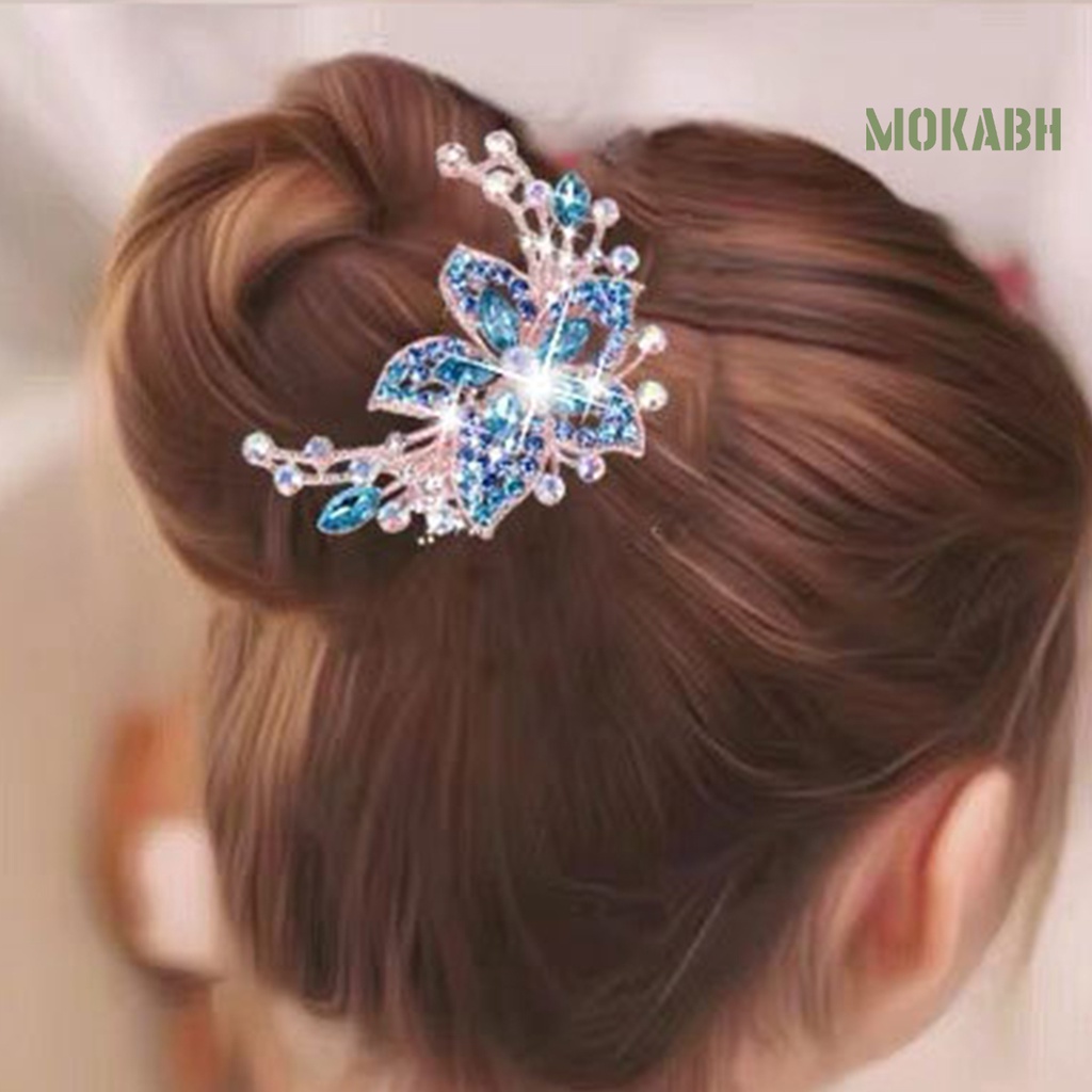 Lược Cài Tóc Năm Răng Đính Đá Lấp Lánh Thời Trang