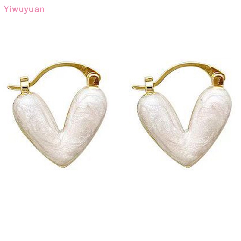 1 Đôi Bông Tai Hình Trái Tim Thời Trang Mùa Hè Dành Cho Nữ