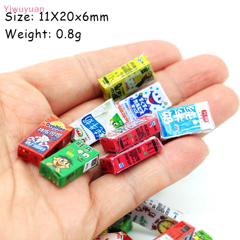 5 Hộp Sữa / Nước Ép Đồ Chơi Búp Bê Cỡ 1 / 12 Mới