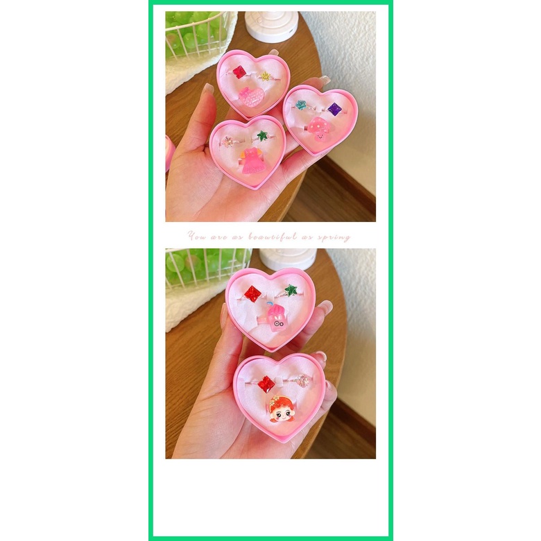 Nhẫn Kim Cương Nước Nhiều Màu Hình Hoạt Hình Dễ Thương Cho Bé Gái jiwvn