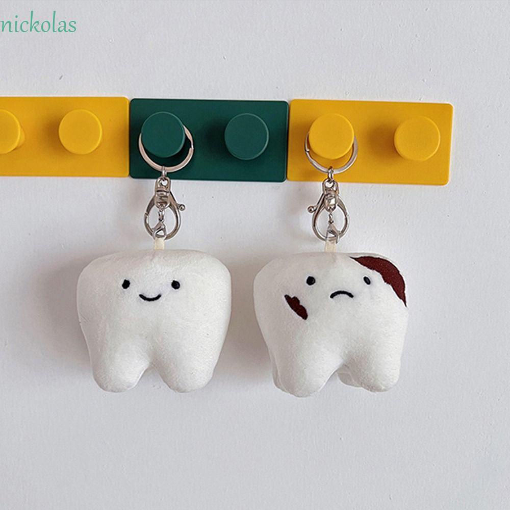 Móc Khóa Hình Chiếc Răng Nhồi Bông Mềm Mại Đáng Yêu