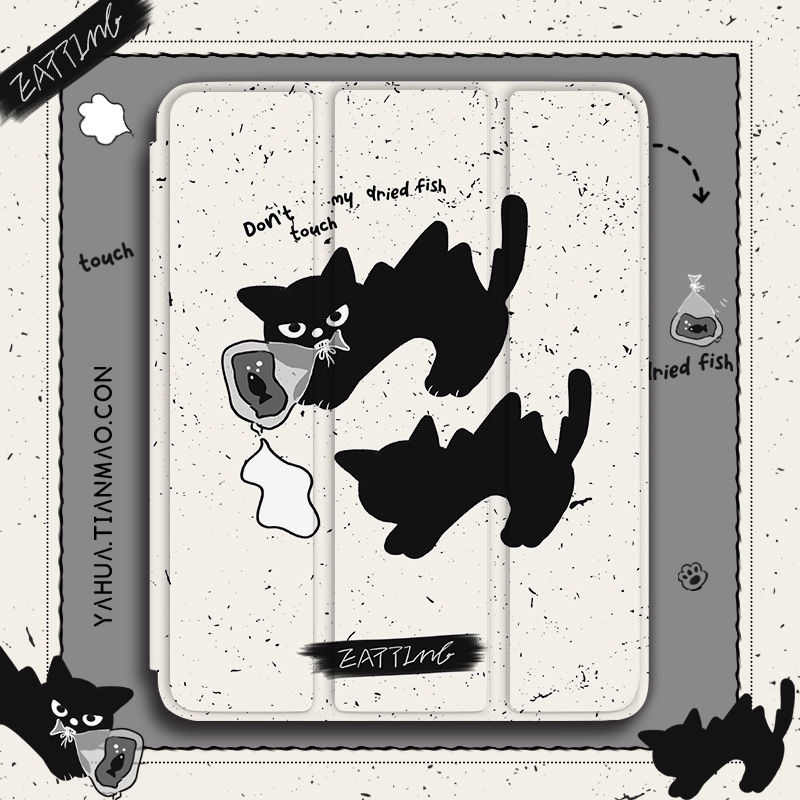 Ốp Máy Tính Bảng Mềm Họa Tiết Mèo Hoạt Hình Dễ Thương Có Ngăn Đựng Bút Cho iPad Gen10 7 / 8 / 9 Air4 Air5 Pro11 Pro12.9 mini6