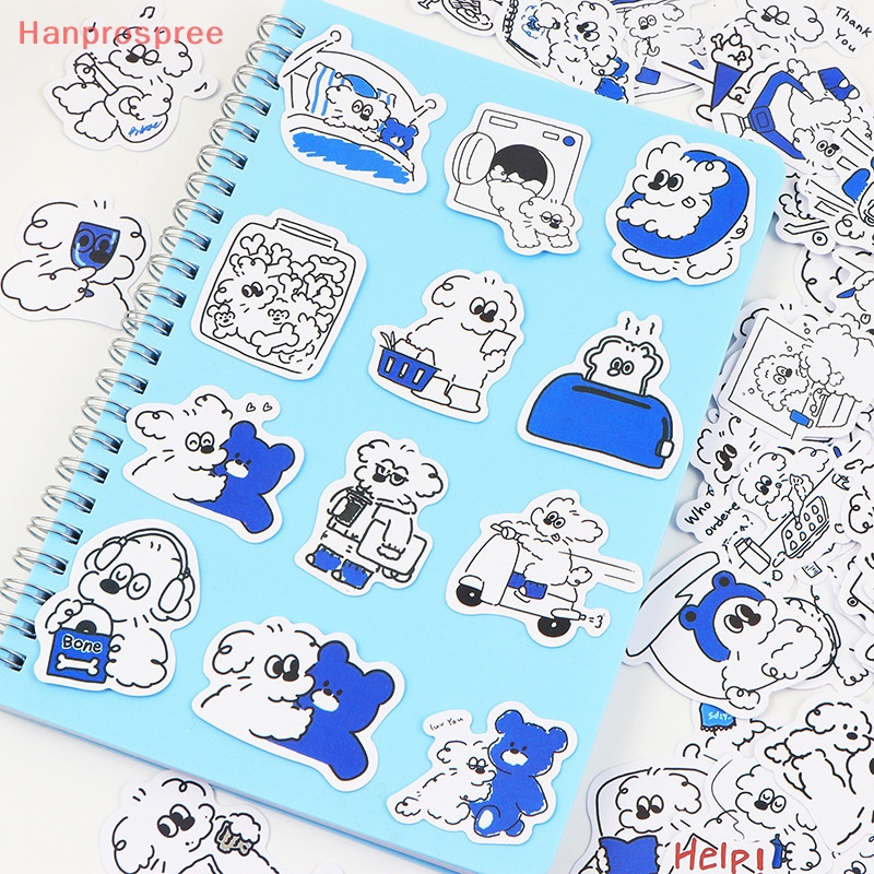 Bộ 60 Miếng Dán Hình Chú Chó Graffiti Dễ Thương Dùng Trang Trí DIY