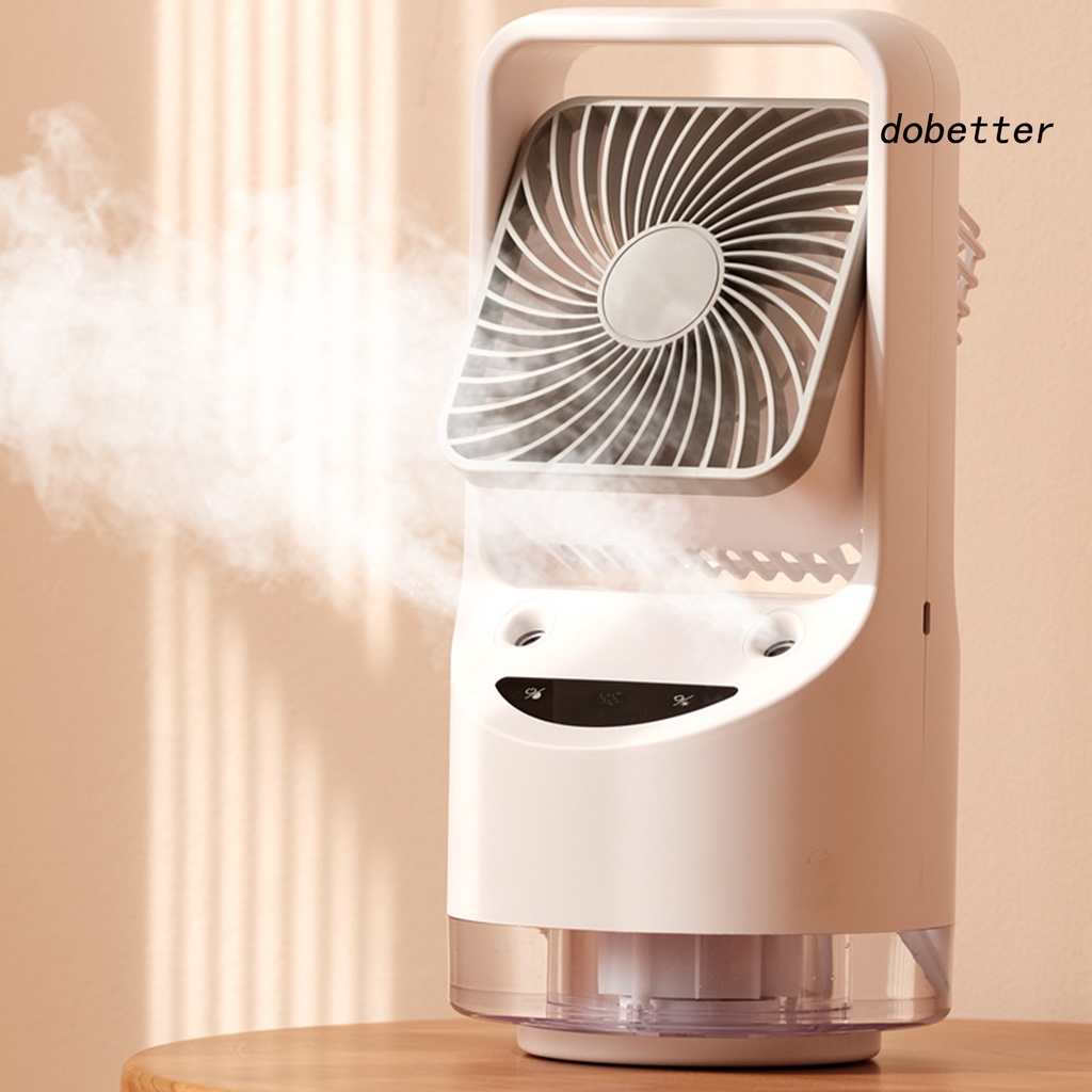 Quạt Điều Hòa Không Khí 4000mAh Hai Đầu 3 Tốc Độ Có Đèn LED Hiển Thị Mini Tiện Dụng Cho Gia Đình