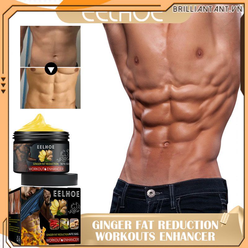 Eelhoe mỡ bụng đốt Kem gừng cơ thể định hình cơ bụng người đàn ông Phụ nữ mỏng tập thể dục tăng cường Gel chân cánh tay mông tự nhiên mồ hôi đào tạo tăng cường trọng lượng mất BRI