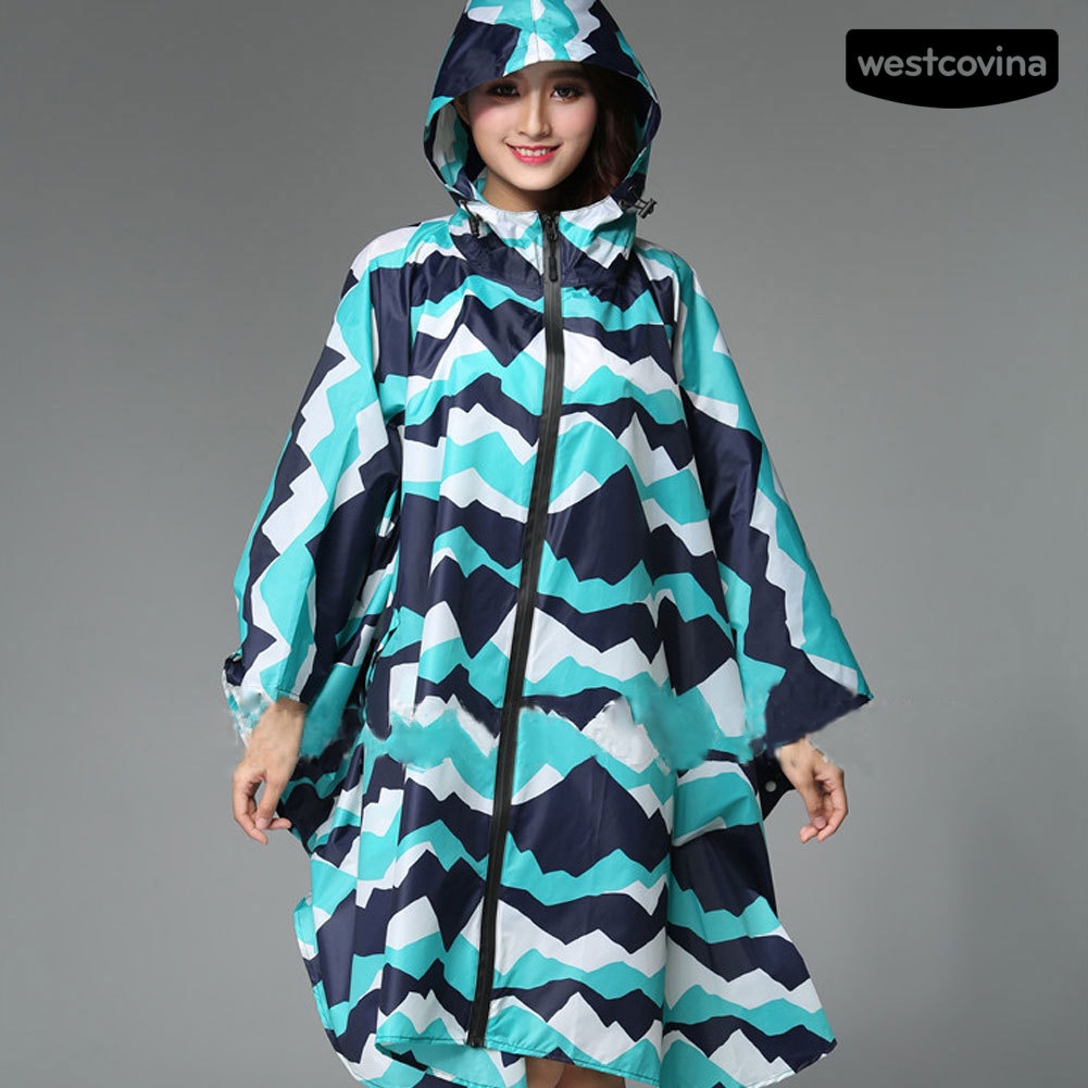 [COD]☁Áo Mưa Dáng Dài Có Mũ Trùm Chống Thấm Nước Tiện Dụng Cho Nữ