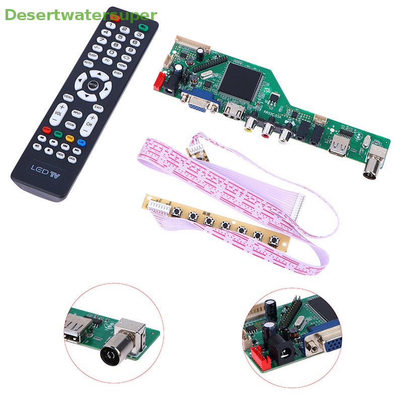 1 Bộ Bo Mạch Chủ LCD RR52C.03A Hỗ Trợ DVB-T DVB-T2 Kèm Remote Điều Khiển