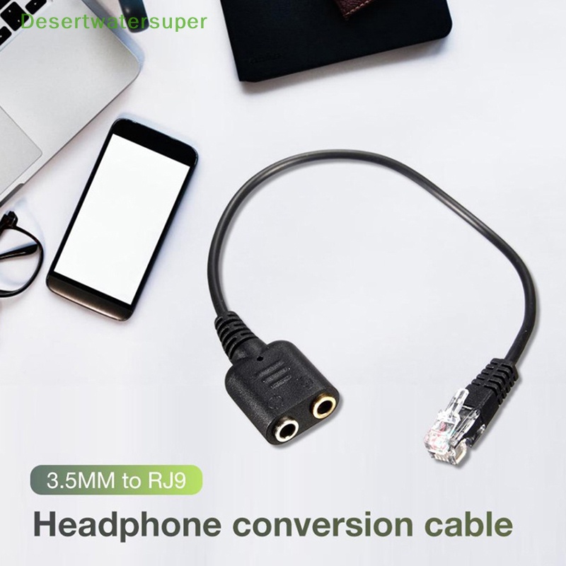 Dây Cáp Chuyển Đổi Hai Đầu 3.5MM Sang RJ9 Cho Máy Tính / Điện Thoại RJ-9