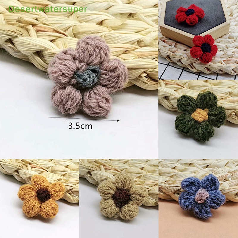 Set 10 Móc Len Hình Hoa Hướng Dương Làm Đồ Thủ Công DIY