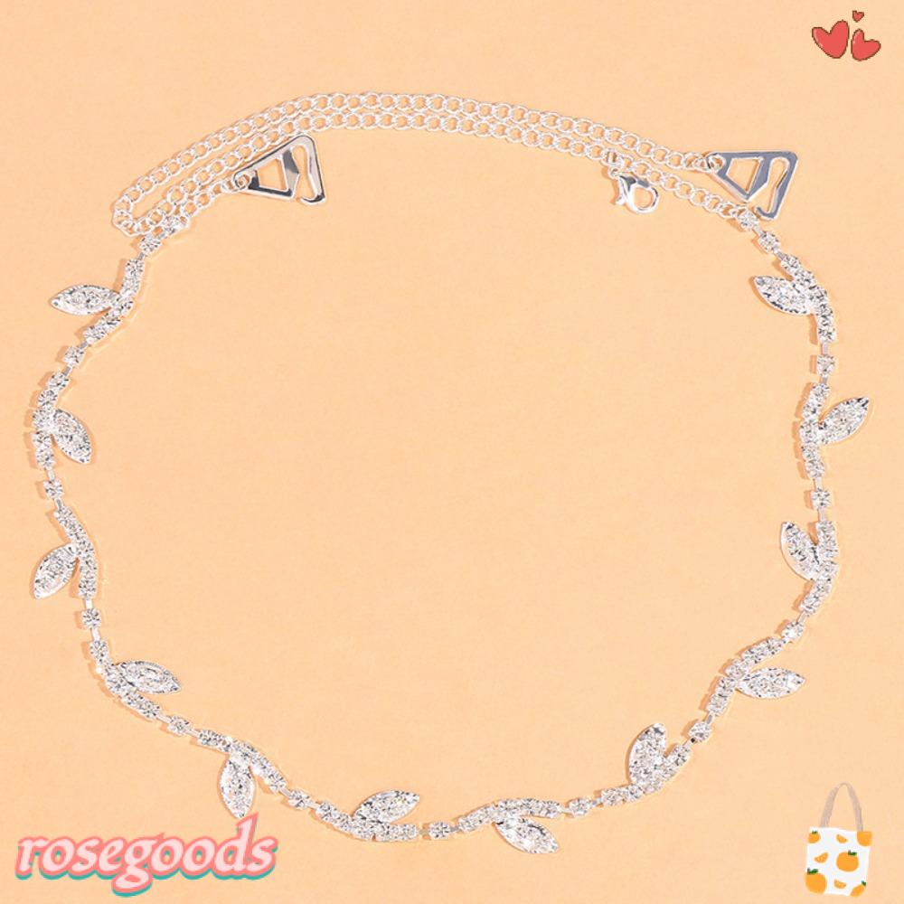 1 Cặp Dây Đeo Vai Đính Hoa Hồng Lấp Lánh Thời Trang Cho Nữ|Phụ Kiện Trang Sức