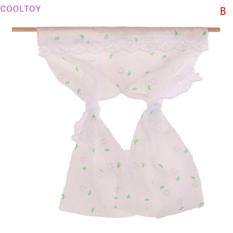1 Mô Hình Rèm Cửa Ren Hoa Cúc Tỷ Lệ 1: 12 Dùng Trang Trí Nhà Búp Bê
