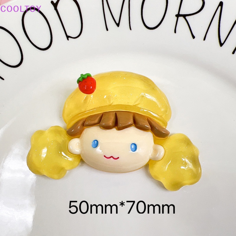 Cooltoy 1 Kẹp Tóc Nhựa Resin Phát Quang Hình Cô Gái Bỏng Ngô DIY Đáng Yêu Cho Sổ Lưu Niệm Bán