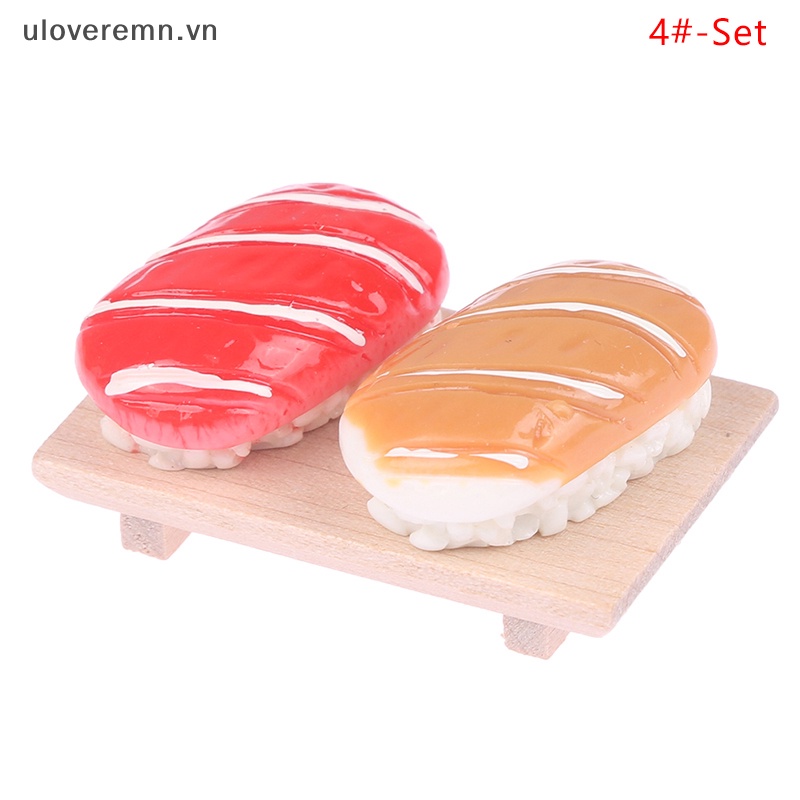 1 Bộ Dĩa Sushi Trái Cây Trang Trí Nhà Búp Bê Tỉ Lệ 1: 12